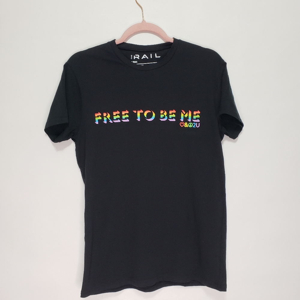 The Rail free to be me pride tshirt top